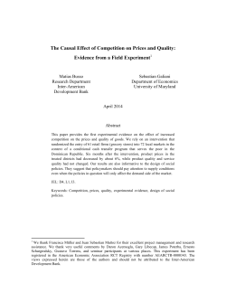 The Causal Effect of Competition on Prices and Quality: Evidence
