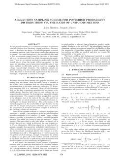 A rejection sampling scheme for posterior probability