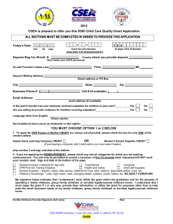 CSEA is pleased to offer you this Quality $500 Grant