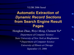 Fully Automatic Wrapper Generation For Search Engines