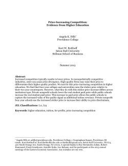 Price-Increasing Competition - University of Colorado Denver