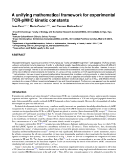 A unifying mathematical framework for experimental TCR