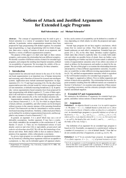 Notions of Attack and Justified Arguments for Extended Logic