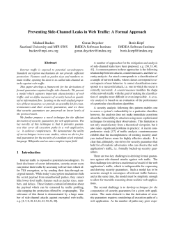 Preventing Side-Channel Leaks in Web Traffic: A Formal Approach