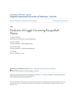 Predictors of Goggle Use among Racquetball Players