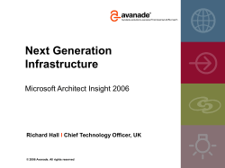 Next Generation Infrastructure