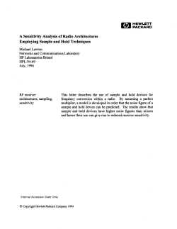 A Sensitivity of Radio Architectures Employing Sample and Hold