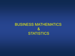 business mathematics and statistics