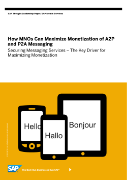 How MNOs Can Maximize Monetization of A2P and P2A