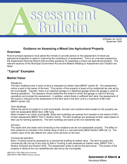 Guidance on Assessing a Mixed Use Agricultural Property