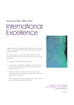 International Excellence brochure