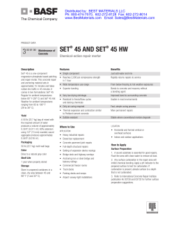 Set 45, quick-set high strength repair mortar, from Best Materials