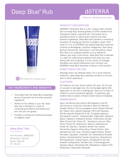Deep Blue® Rub - Using Essential Oils