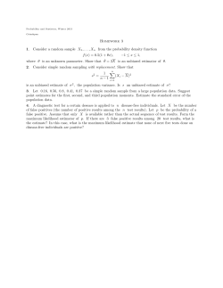 Homework 3 1. Consider a random sample X1,...,Xn from the
