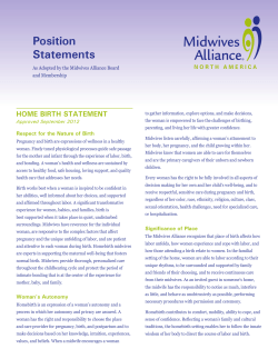 Position Statements - Midwives Alliance of North America