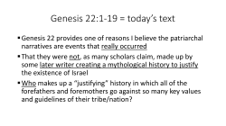 Genesis 22:1-19 = today*s text