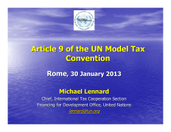 Article 9 of the UN Model Tax Convention