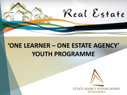 `one learner – one estate agency` youth programme