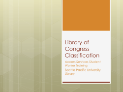 Library of Congress Classification
