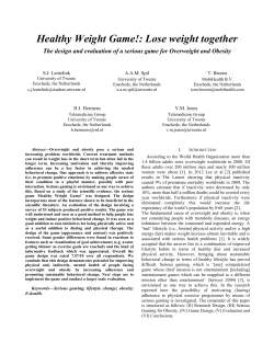 Healthy Weight Game!: Lose weight together