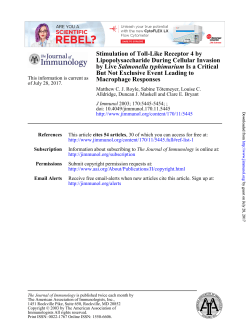 Macrophage Responses But Not Exclusive Event Leading to Is a