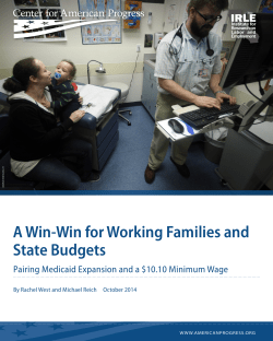 A Win-Win for Working Families and State Budgets