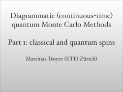 Diagrammatic (continuous-time) quantum Monte Carlo Methods Part