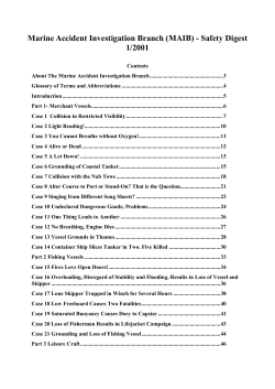 Marine Accident Investigation Branch (MAIB) - Safety