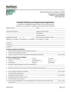 paintball field/course application