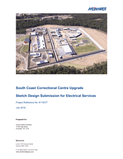 South Coast Correctional Centre Upgrade Sketch Design