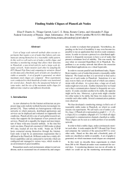 Finding Stable Cliques of PlanetLab Nodes