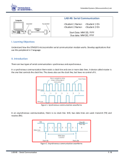 LAB #8: Serial Communication