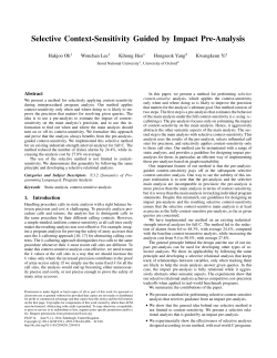 Selective Context-Sensitivity Guided by Impact Pre