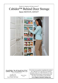 Cabidor&trade; Behind Door Storage