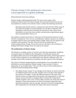Climate change in the mathematics classroom