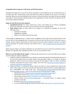 A Copyright Guide to Image Use in MA Theses and PhD