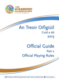 Official Playing Rules of the Camogie Association