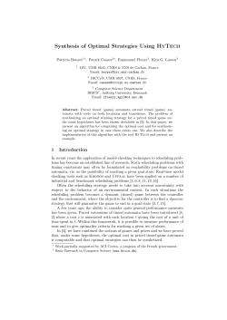 Synthesis of Optimal Strategies Using HyTech