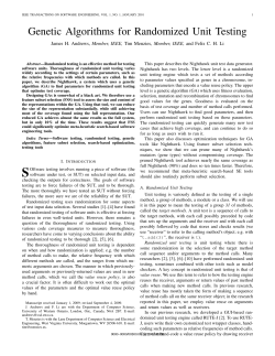 Genetic Algorithms for Randomized Unit Testing