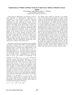 Optimization of Multi-Attribute Tasks for Underwater Motion of