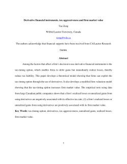 1 Derivative financial instruments, tax aggressiveness and firm