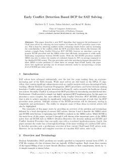 Early Conflict Detection Based BCP for SAT Solving
