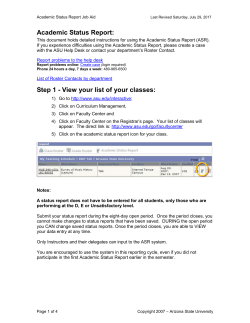 Overview - Arizona State University