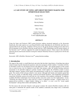 A CASE STUDY OF USING AHP GROUP DECISION