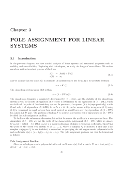 pole assignment for linear systems