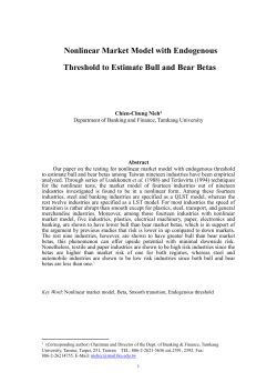 Nonlinear Market Model with Endogenous Threshold to Estimate