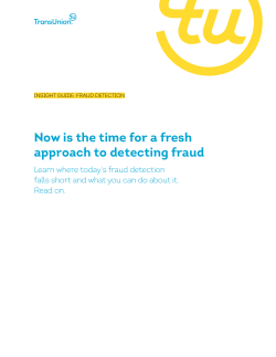 Now is the time for a fresh approach to detecting fraud