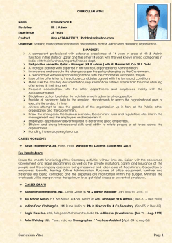 curriculum vitea
