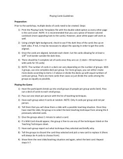 Playing Cards Guidelines