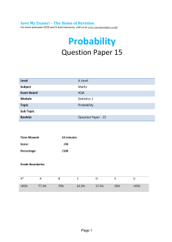 Probability - SAVE MY EXAMS!